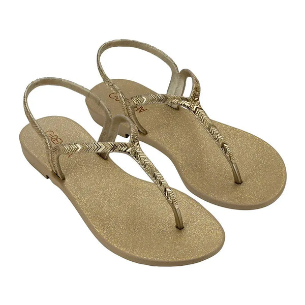 Grendha Amor Em Flor Sandal - Gold
