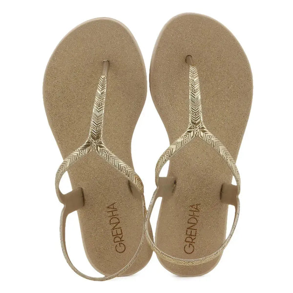 Grendha Amor Em Flor Sandal - Gold