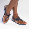 Grendha Floretta Ladies Thong Sandals - Navy-Grendha-Buy shoes online