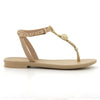 Grendha Slingback Sandals with Trim - Beige/Gold-Grendha-Buy shoes online