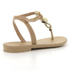 Grendha Slingback Sandals with Trim - Beige/Gold-Grendha-Buy shoes online