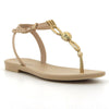 Grendha Slingback Sandals with Trim - Beige/Gold-Grendha-Buy shoes online