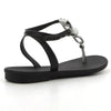 Grendha Slingback Sandals with Trim - Black
