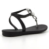 Grendha Slingback Sandals with Trim - Black-Grendha-Buy shoes online