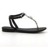 Grendha Slingback Sandals with Trim - Black
