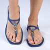 Grendha Talulla Ladies Thong Sandals - Blue/White-Grendha-Buy shoes online