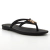 Grendha Thong Sandals with Gold Trim - Black-Grendha-Buy shoes online