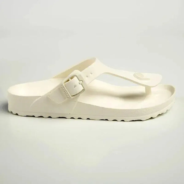 Holster Coastal Thong With Buckle Sandals - White