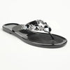 Holster Glam / Embellish Thong Sandals - Black
