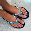 Holster Glam / Embellish Thong Sandals - Black-Holster-Buy shoes online