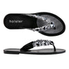 Holster Glam / Embellish Thong Sandals - Black-Holster-Buy shoes online