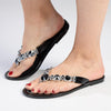 Holster Glam / Embellish Thong Sandals - Black-Holster-Buy shoes online