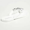 Holster Glam / Embellish Thong Sandals - White/Clear