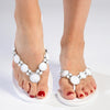 Holster Glam / Embellish Thong Sandals - White/Clear-Holster-Buy shoes online