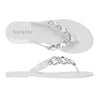 Holster Glam / Embellish Thong Sandals - White/Clear-Holster-Buy shoes online