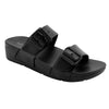 Holster Skyhigh Double Buckle Wedge Sandals - Black-Holster-Buy shoes online