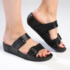 Holster Skyhigh Double Buckle Wedge Sandals - Black-Holster-Buy shoes online