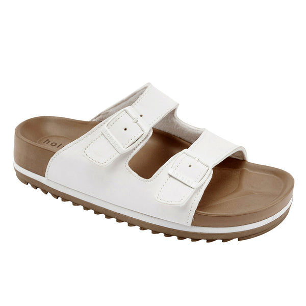 Holster Stride Double buckle Sandals - White