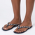Holster Vacation Jewelled Toe Thong - Midnight Blue