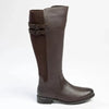 Hush Puppies Arla Leather Rider Boot - Chocolate