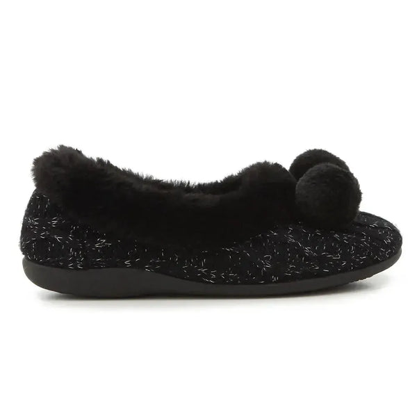 Hush Puppies Chloe Slipper with Tassles - Black