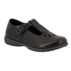 Hush Puppies Crown Youth T-Bar School Shoes - Black