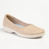 Hush Puppies Flat Court Walker - Beige-Soft Style by Hush Puppies-Buy shoes online