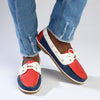 Hush Puppies Flat Docksider - Red / Navy-Hush Puppies-Buy shoes online