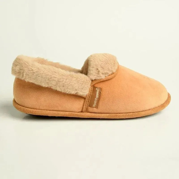 Hush Puppies Fur Top Lua Slipper - Caramel
