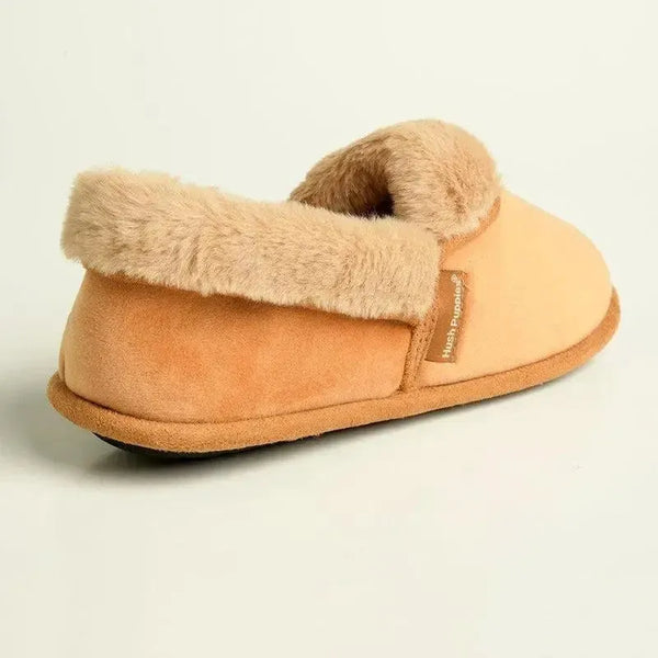 Hush Puppies Fur Top Lua Slipper - Caramel