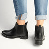 Hush Puppies Gigi Leather Gusset Boot - Black-Hush Puppies-Buy shoes online