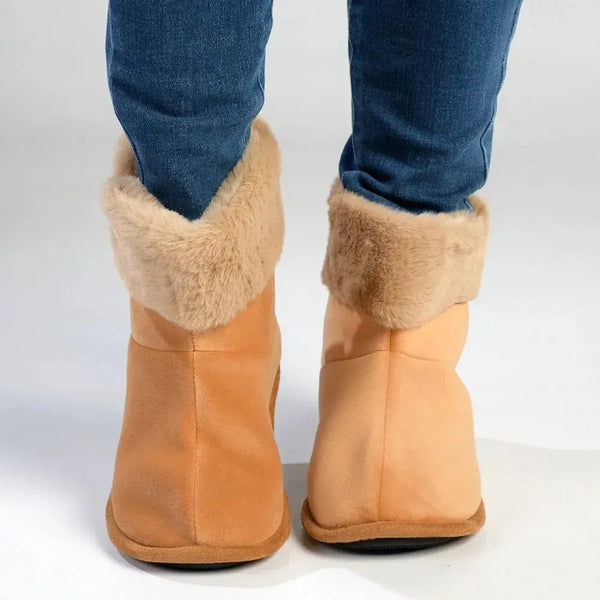 Hush Puppies Hi Top Slippers - Caramel
