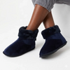 Hush Puppies Hi Top Slippers - Navy