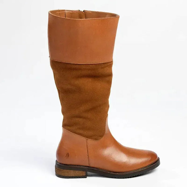 Hush Puppies Kitty Leather Rider Boot - Tan