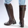 Hush Puppies Leather Arla Rider Boot - Chocolate-Hush Puppies-Buy shoes online