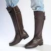 Hush Puppies Leather Arla Rider Boot - Chocolate-Hush Puppies-Buy shoes online