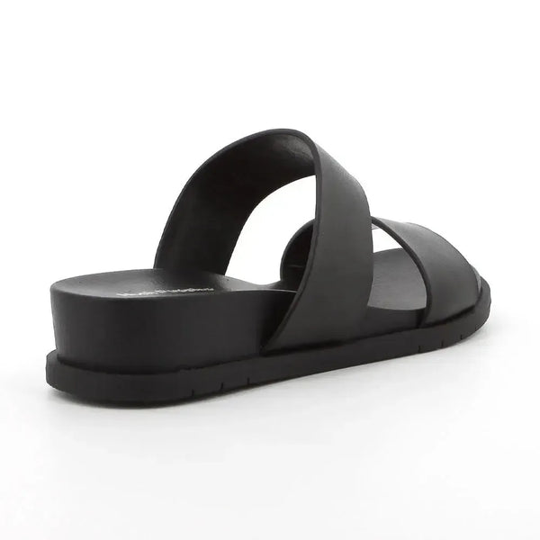 Hush Puppies Leather Edith Sandals - Black