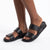 Hush Puppies Leather Edith Sandals - Black