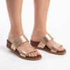 Hush Puppies Leather Edith Sandals - Rose Gold