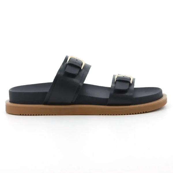 Hush Puppies Leather Hadley Sandals - Black