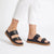 Hush Puppies Leather Hadley Sandals - Black