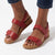 Hush Puppies Lucia Leather Wedge - Red