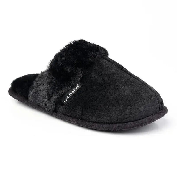 Hush Puppies Lunara Mule Slippers - Black