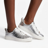 Hush Puppies Mistry Leather Sneaker - Silver