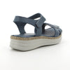 Hush Puppies Nala Leather Strap Sandals - Blue-Soft Style by Hush Puppies-Buy shoes online