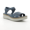 Hush Puppies Nala Leather Strap Sandals - Blue-Soft Style by Hush Puppies-Buy shoes online