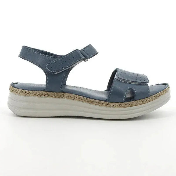 Hush Puppies Nala Leather Strap Sandals - Blue