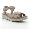 Hush Puppies Nala Leather Strap Sandals - Silver-Soft Style by Hush Puppies-Buy shoes online