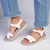 Hush Puppies Nala Strap Sandals - White-Soft Style by Hush Puppies-Buy shoes online