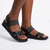 Hush Puppies Rosalino Leather Sandal - Black